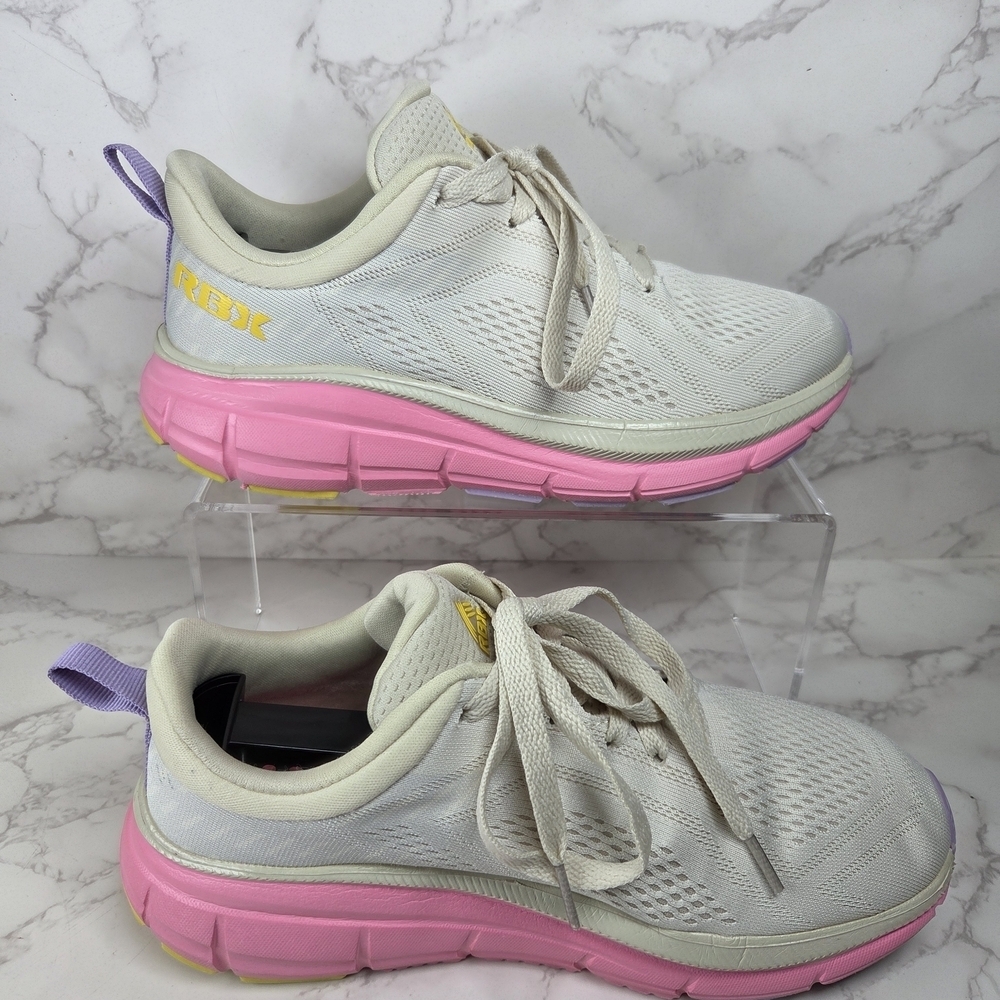 Reebok Women's Cream and Pink Running Shoes